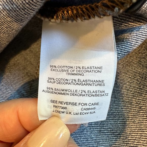 Madewell Skirt Denim Jean Mini Stretch Raw Step-Hem Edition Preppy Sz 24 #J2735 - Picture 12 of 13